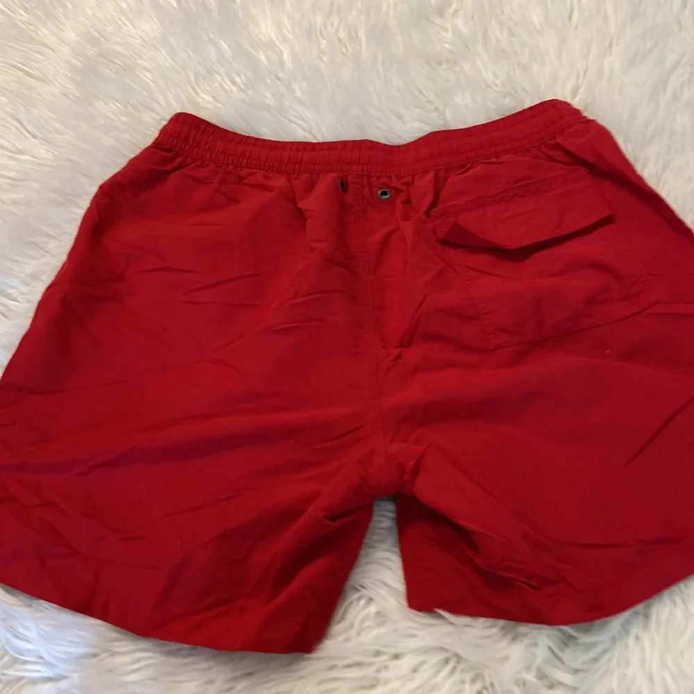 Polo by Ralph Lauren Man Swim Shorts size L inseam 5” red color - Picture 8 of 12